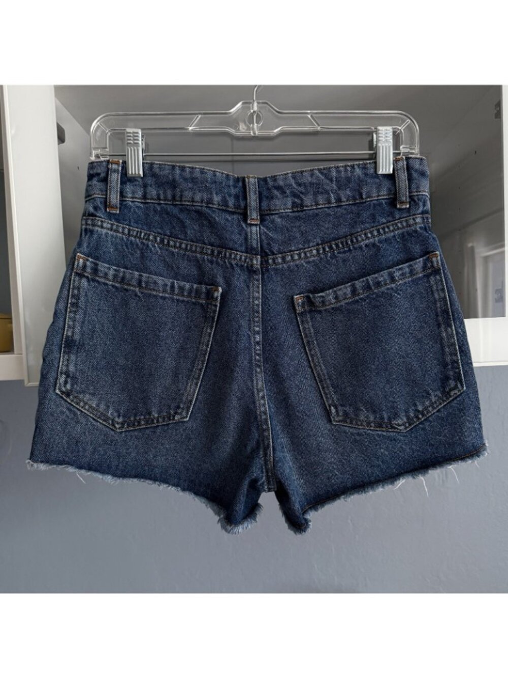 Farm Rio Ultra High-Rise Crochet Denim Shorts Colorful Granny-squares - Picture 6 of 7